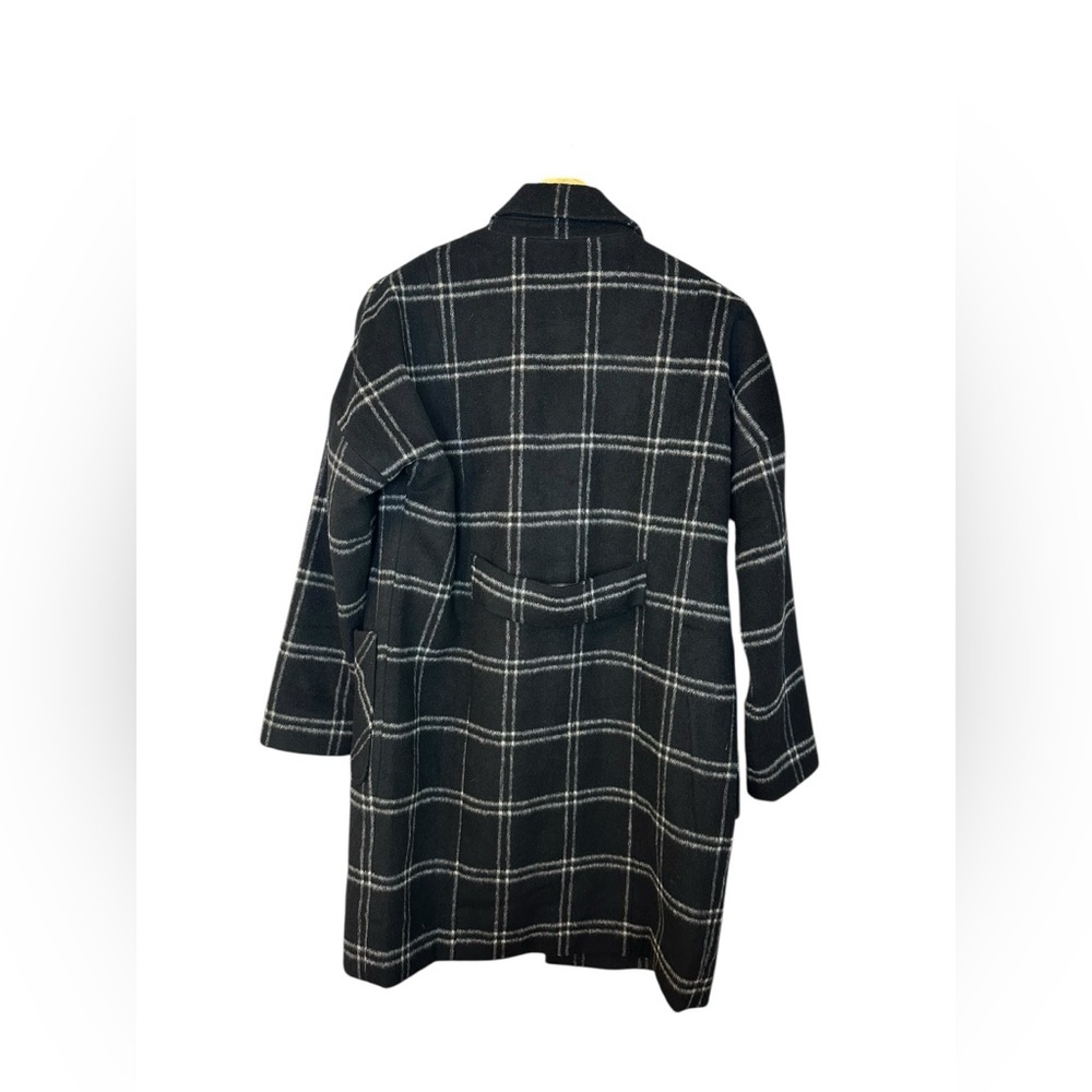 Rylee + Cru Women’s plaid Coat black white XS - Picture 6 of 7